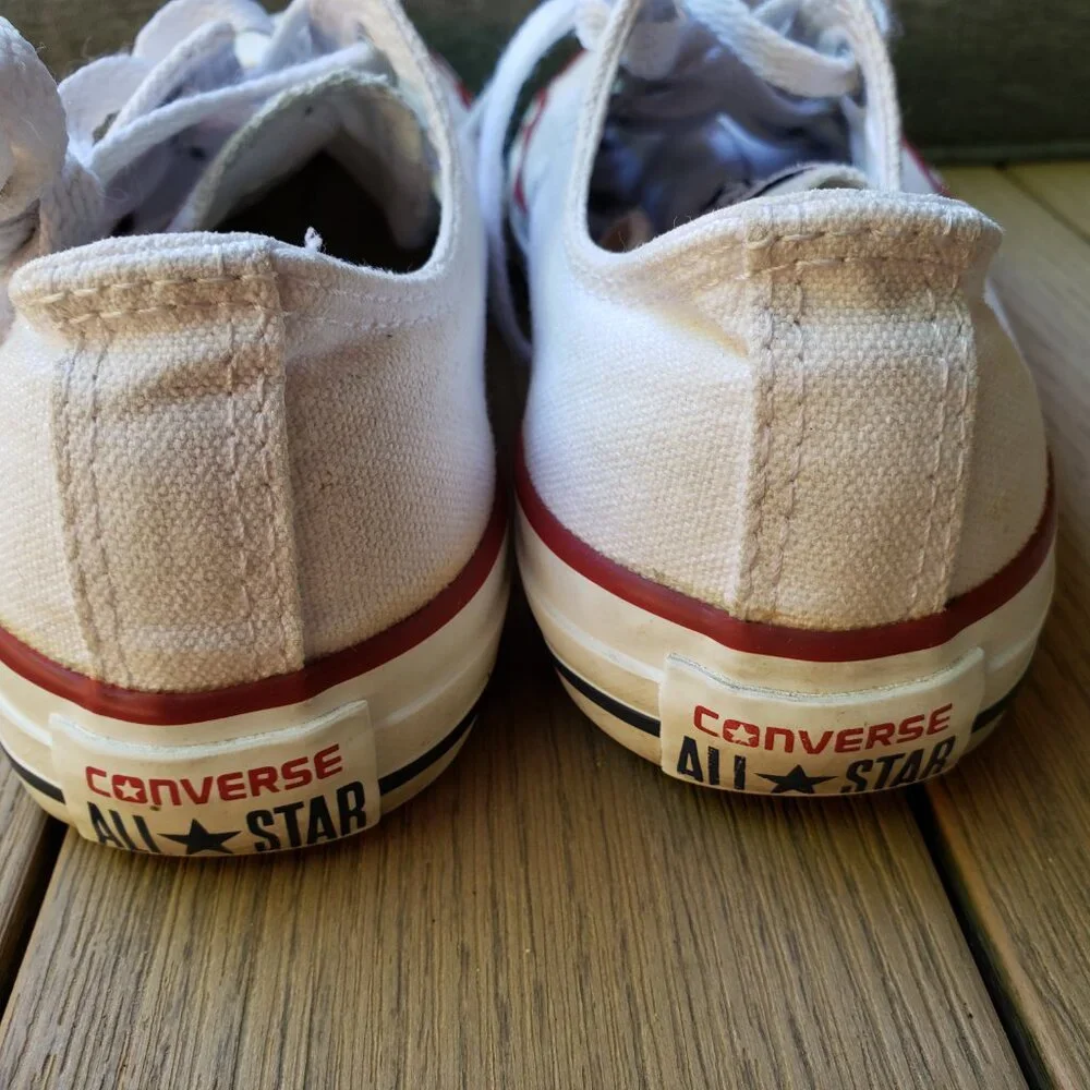 EUC CTAS Converse vintage old school optic white canvas (2Y) KICKS